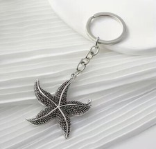 Starfish Keychain Comes With Purple Drawstring Bag