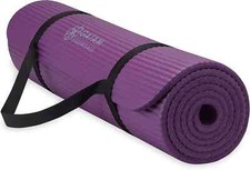 Gaiam Thick Yoga Mat Fitness  Exercise Mat with Strap, 72"L x 24"W x 2/5 Inch