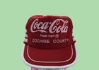Vintage Rare Coca Cola 3 Stripes Script Lettering Trucker Hat Cochise Arizona