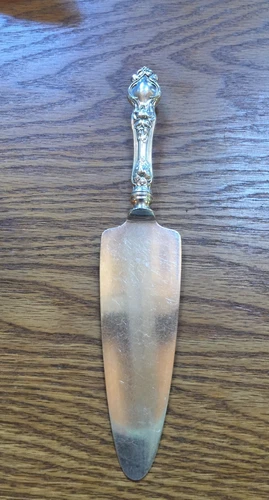 Violet by Wallace Sterling Handle Pie Server Plated Blade