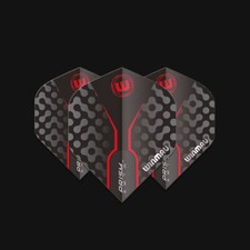 Winmau Prism Zeta Standard Dart Flight - Black, Grey Red