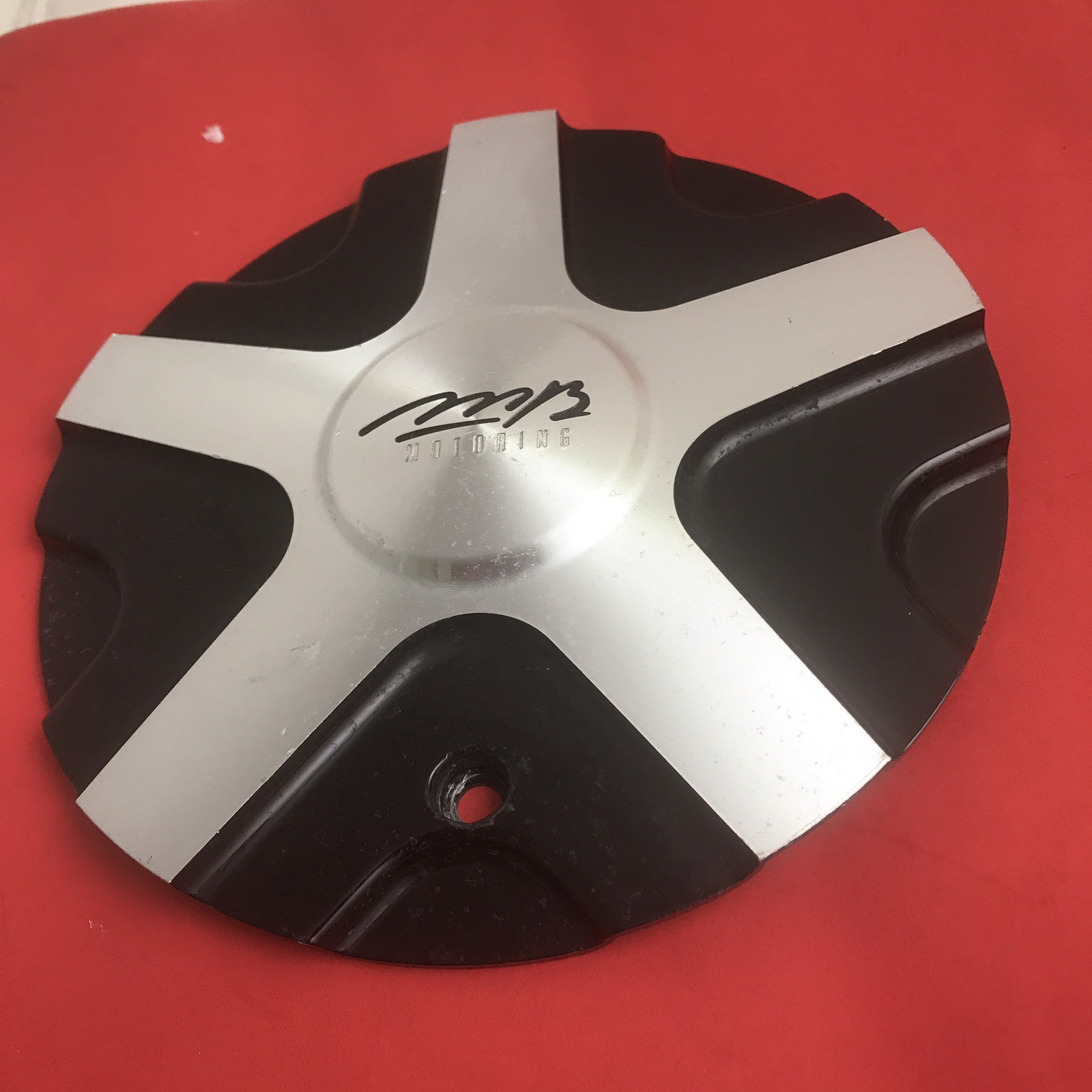 (1) MB MOTORING  WHEELS Polished/ Black  CENTER CAP  P/N: 695L1771 SL604-01