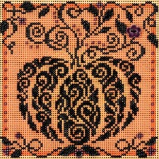 Enchanted Pumpkin Cross Stitch Kit Mill Hill 2018 Buttons  Beads Autumn