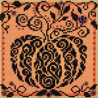 Enchanted Pumpkin Cross Stitch Kit Mill Hill 2018 Buttons & Beads Autumn