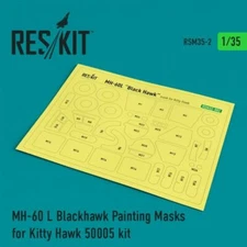 1/35 ResKit RSM35-0002 MH-60 L Blackhawk Pre-cut painting masks for Kitty Hawk 5