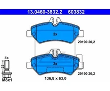 Brake pad set, disc brake ATE 13.0460-3832.2 for VW