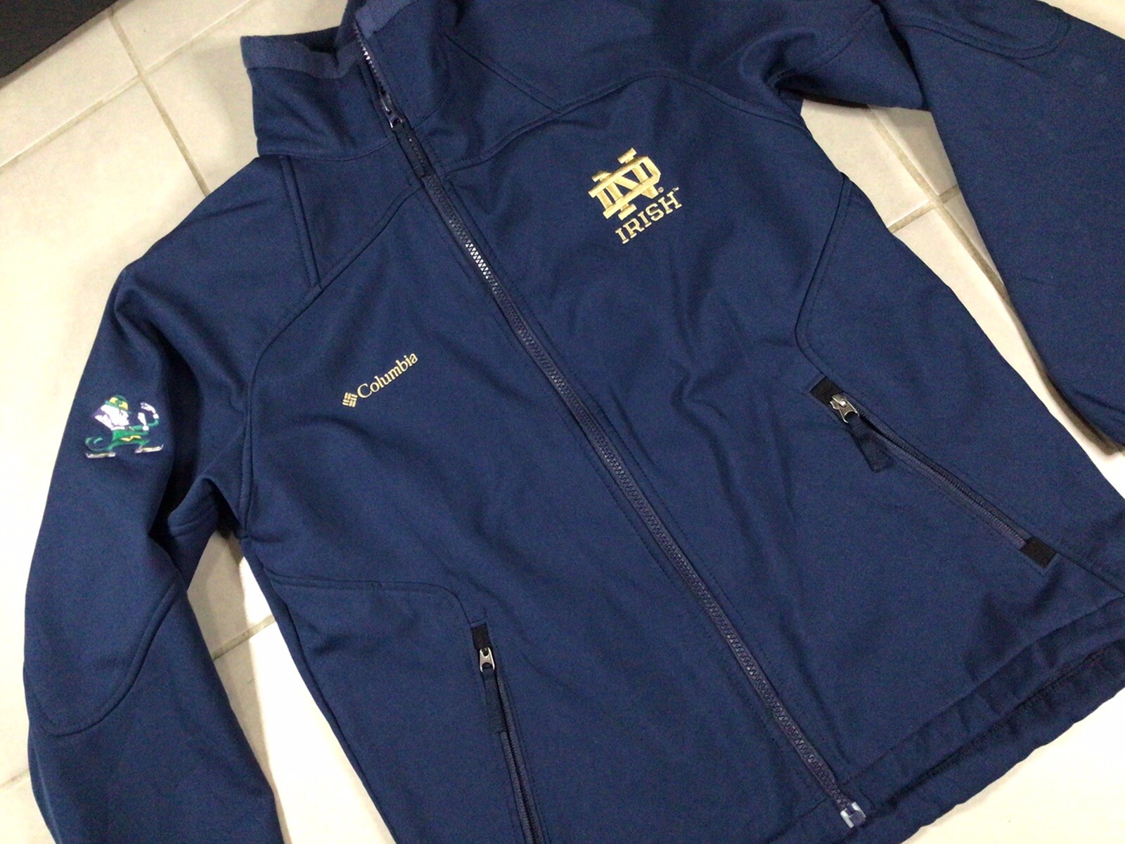 Men's Columbia Blue Sz S Notre Dame 