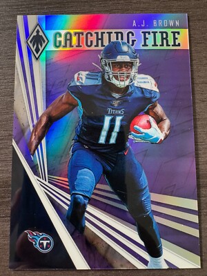 2019 Panini Phoenix A.J. Brown Catching Fire Purple Prizm RC Rookie serial /149