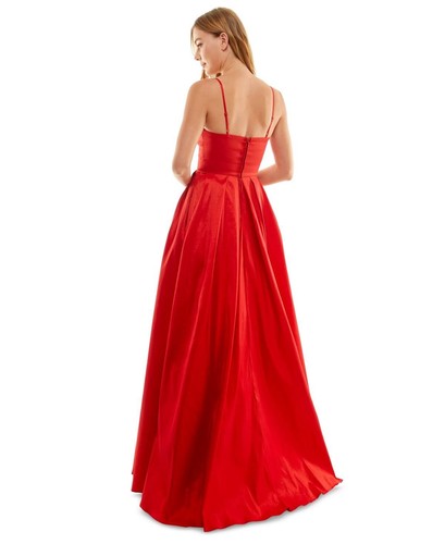 Abito da ballo Darlin con corsetto ossato nuovo con etichette - rosso - taglia 17/18 - Foto 3 di 8