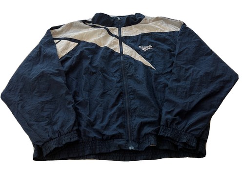 Vintage Navy reebok windbreaker mens 