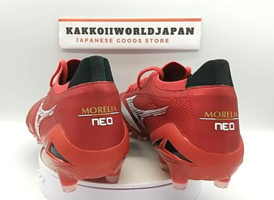 Mizuno Soccer Cleats MORELIA NEO 4 β beta JAPAN Ruby Red/White