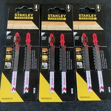 3x2pack STANLEY FATMAX STA25592 JIGSAW BLADE T SHANK LAMINATE HCS WOOD CLEAN CUT