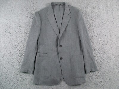 Ermenegildo Zegna Blazer Mens Size 46 Gray Techmerino Performance Wool