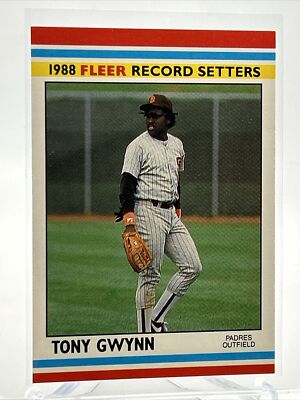 1988 Fleer Record Setters Tony Gwynn Baseball Card #17 Mint FREE SHIPPING