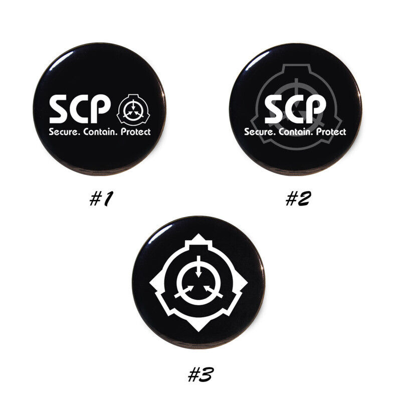 SCP Foundation Pin backs SCP LOGO Pin Badge Button Tinplate 58mm