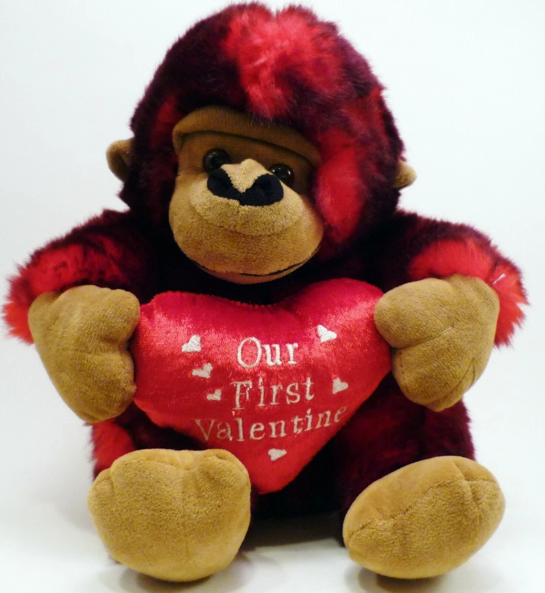 Plush Dan Dee Collectors Choice Gorilla w/red cap/valentine gift