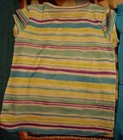 Girl's SO Multicolored Striped Short Sleeve And Pants Set - Size 12 - Brand New — photo 3