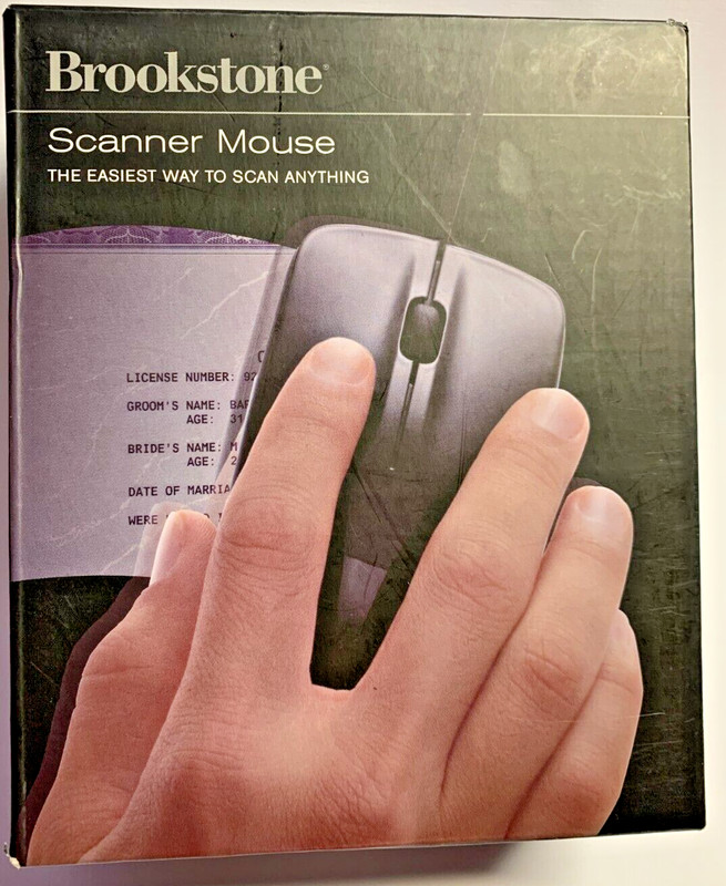 Brookstone Scanner Mouse NEW -  Scans Documents Photos for Windows XP/Vista/7