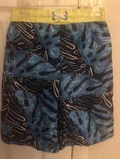 Boys  M 8 Op blue sapphire lined swimming trunks gently used