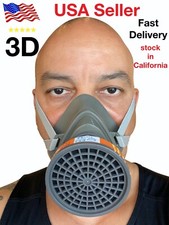3D Half Face Respirator, LARGE, BRAND NEW, re...