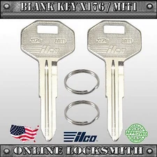 2 Uncut Replacement Key Blanks For Mitsubishi Vehicles - MIT1 / MIT-16 / X176