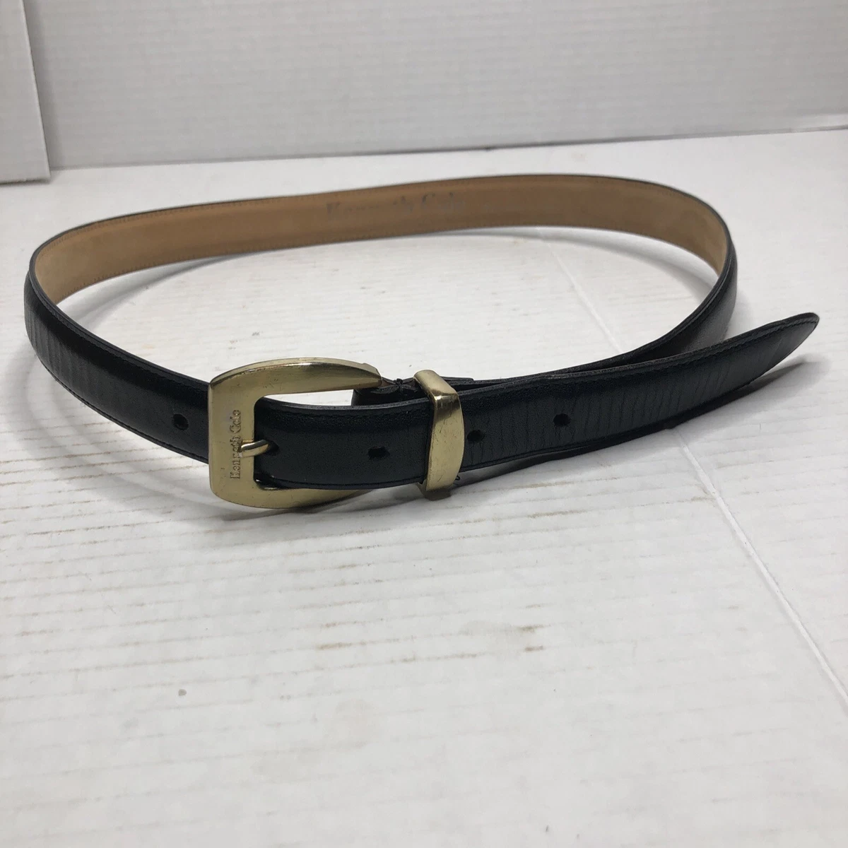 Kenneth Cole New York Genuine Leather Belt Size Small w/ Large Brass Buckle Kenneth Cole Women main image 3