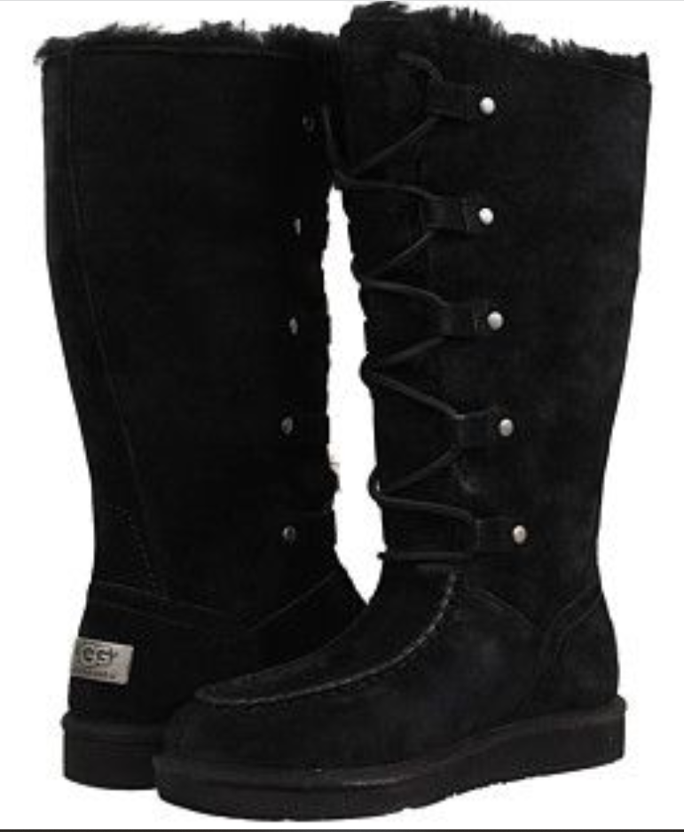 UGG® AUSTRALIA APPALACHIAN TALL BLACK SUEDE BOOTS UK EUR 37 USA RRP  £250