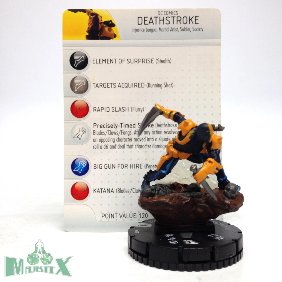 Heroclix Justice League New 52 set Deathstroke #020 Rare figure w/card! - Image 1 of 1