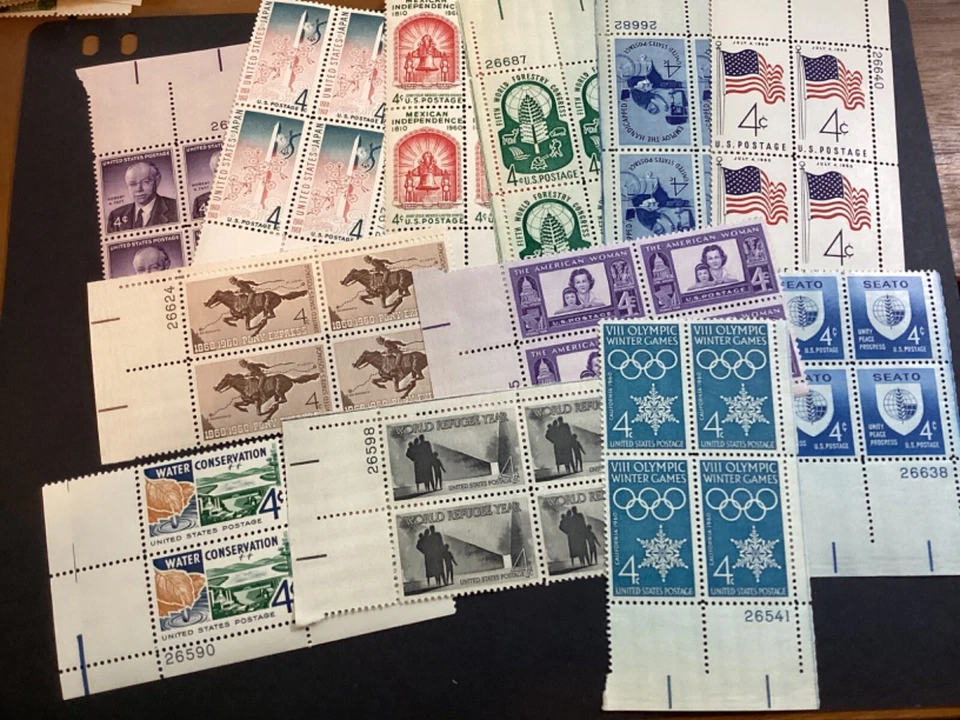 ICOLLECTZONE US Plate Blocks 40 different 3 &4 Cent #1100 / / 1166 VF NH CV $40 - Image 2 of 4