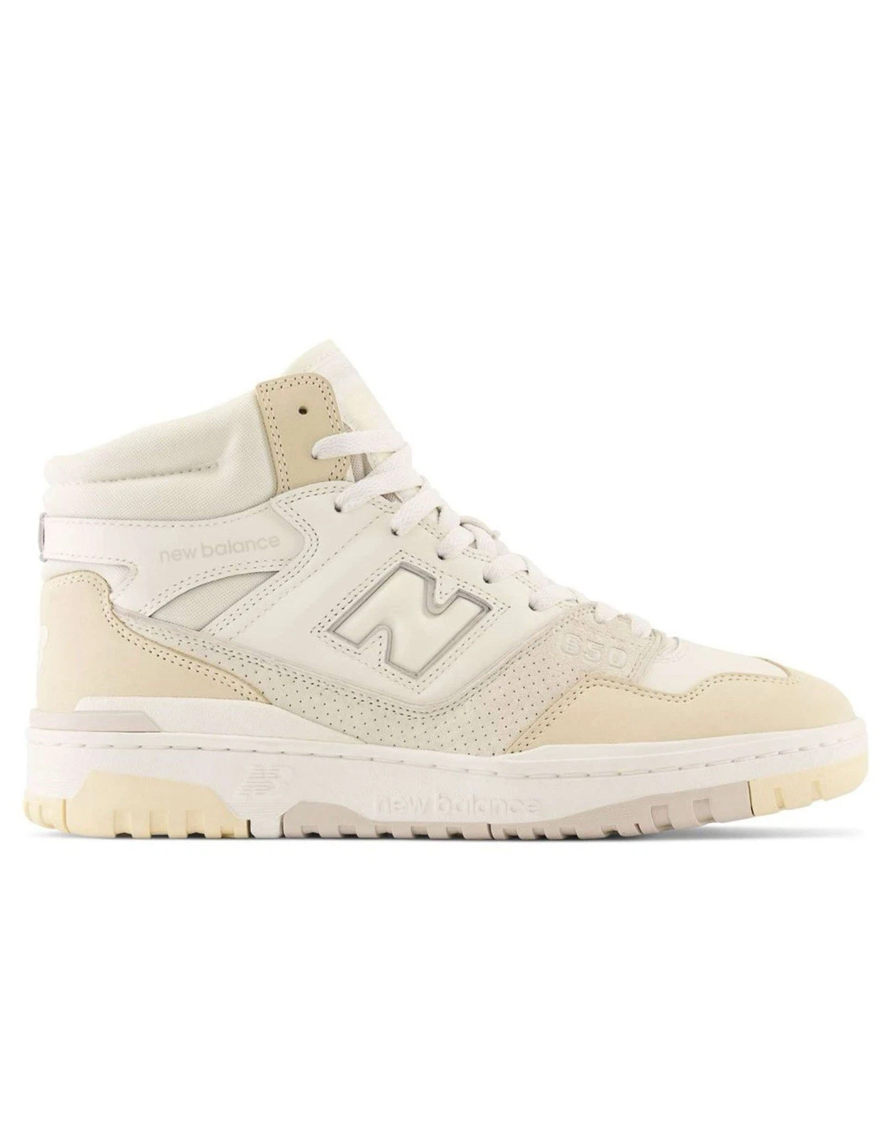 Scarpe da ginnastica alte New Balance 650R bianco panna stringate nuove con scatola £ 155 taglia UK 7 5