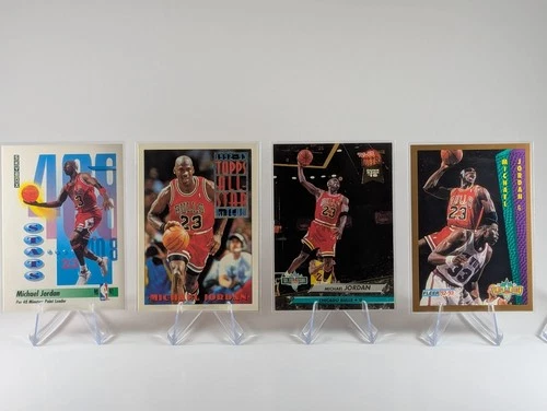 Michael Jordan NBA 4 card lot Vintage Legend Bulls Skybox Topps Fleer Ultra