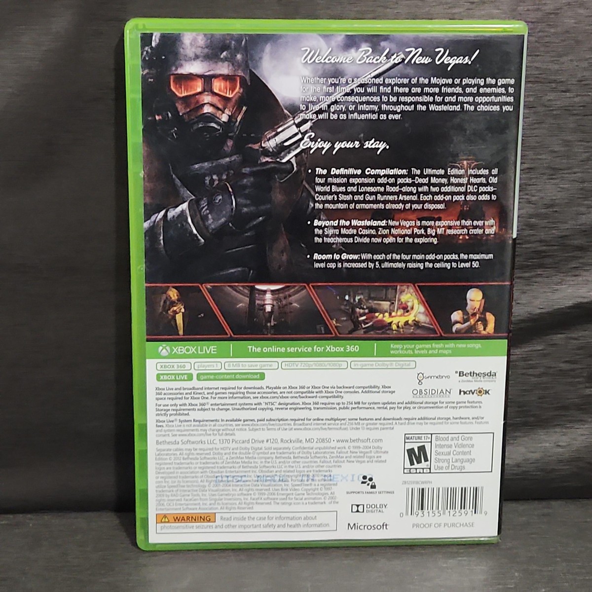 Fallout New Vegas Ultimate Edition Platinum Hits Xbox 360 Xbox One