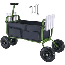 Uimoso Foldable Beach Fishing Cart with Balloon Tires, 136 kg Capacity