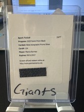 2025 Panini Prizm Black Plaxico Burress #124 Silver Autograph