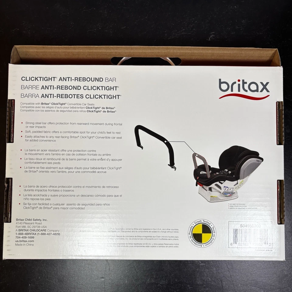 Barra antirrebote Britax ClickTight S04958300 probada contra choques  Foto 3 de 4