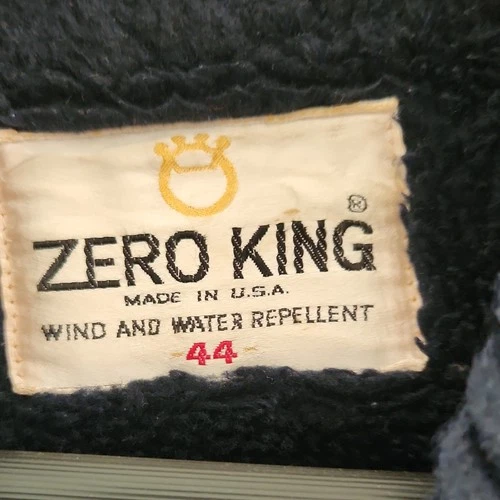 Zero King Men's Navy Nylon Bomber Jacket Zip Windproof  Water Resistant 44 image 2