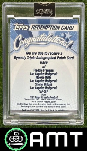 Freddie Freeman Mookie Betts Shohei Ohtani Patch Auto 2025 Topps Dynasty /5