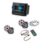 Clarion CMM 30 Marine Stereo with XC2410 Amp and 4 Premium 6.5in RGB Speakers