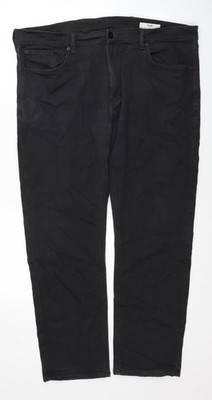 Marks and Spencer Damen Jeans schwarz Baumwolle gerade Größe 40 in L29 in Regular