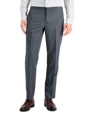 Perry Ellis Portfolio Mens Modern fit Dress Pants 38 / 29 Gray Solid