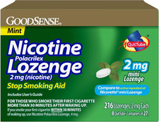 Goodsense Mini Nicotine Polacrilex Lozenge, 2 Mg Nicotine , Mint Flavor, 216 Co