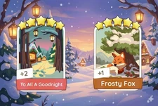GOLDEN BLITZ 5🌟FROSTY FOX / TO ALL A GOODNIGHT-MONOPOLY GO (PICK ONE) FAST SEND