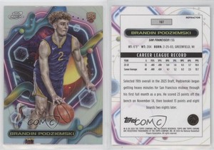 2023-24 Topps Cosmic Chrome Refractor Brandin Podziemski #167 Rookie RC