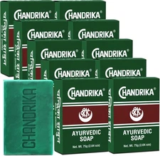 Chandrika Bath and Body Ayurvedic Bar Soap, Pack of 10 - DIRECT FROM CHANDRIKA -