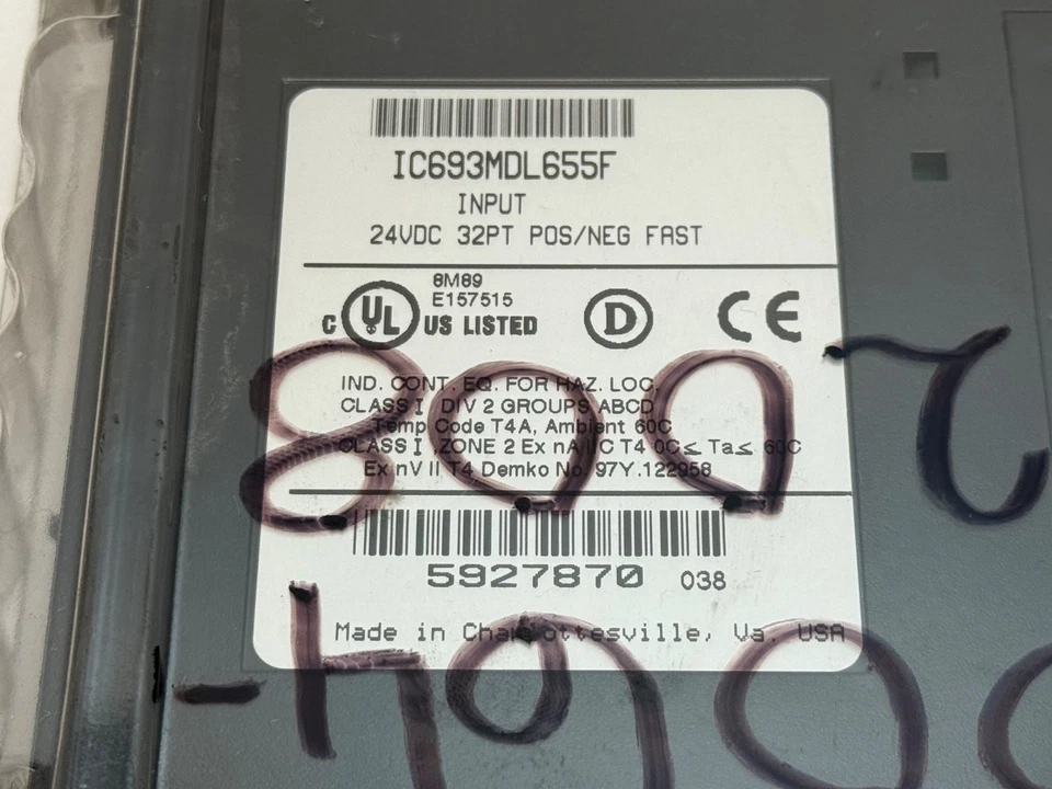 Fanuc IC693MDL655F Input Module 24VDC 32PT POS/NEG IC693-MDL-655-F GE - Image 4 of 4