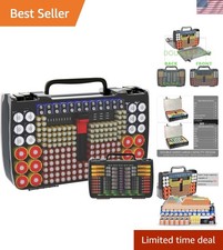 Storage Holder Box Case with Tester- 269 Batteries Double-Sided Variety Pack,...