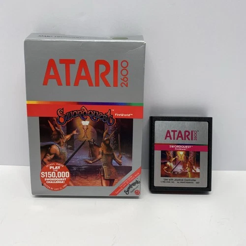 Swordquest Fireworld (Atari 2600, 1982) W/ Box & Insert, Tested