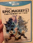 Brand New Sealed Disney Epic Mickey 2: The Power of Two Nintendo Wii U
