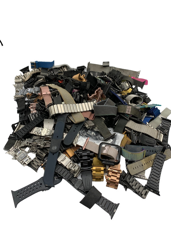 Bulk lot of assorted smartwatch/watch bands and straps, sold as-is for parts