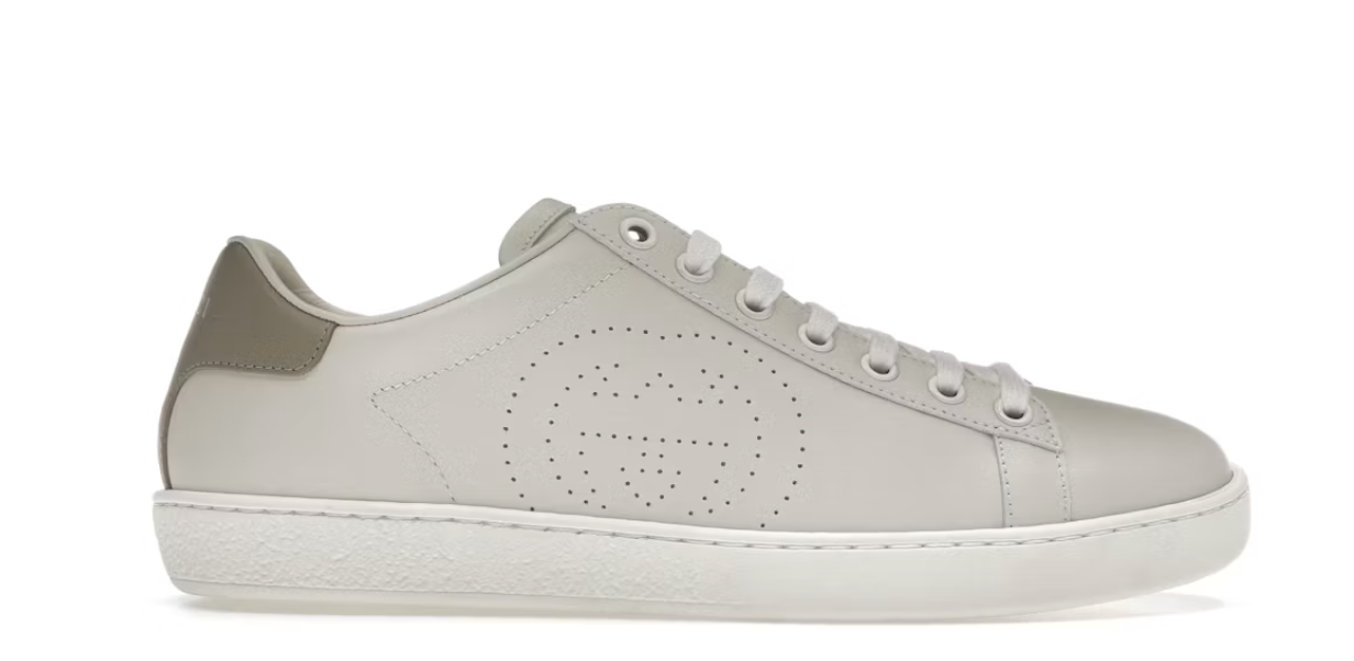 Gucci Ace perforated interlocking G white women sneakers, size 36 (US 6)